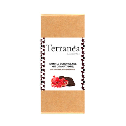 Dunkle Schokolade mit Granatapfel