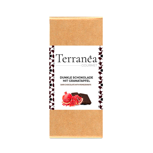 Dunkle Schokolade mit Granatapfel